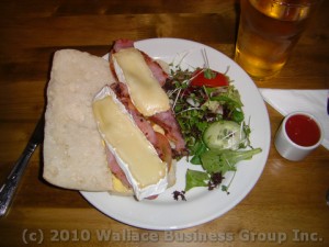Back Bacon & Brie on Ciabatta Bread