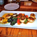 sea scallops with butternut squash puree fingerlings and vegetables