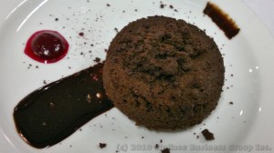 Molten Chocolate Polenta Cake