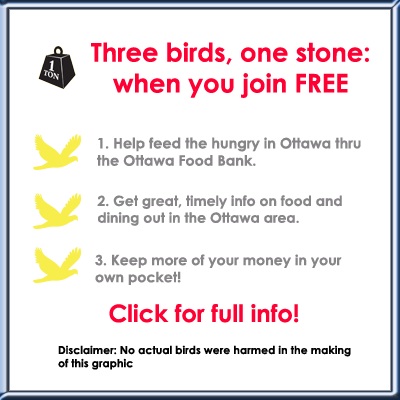 Join The Ottawa Top Ten Diners Club for FREE! Join The Ottawa Top Ten Diners Club for FREE!